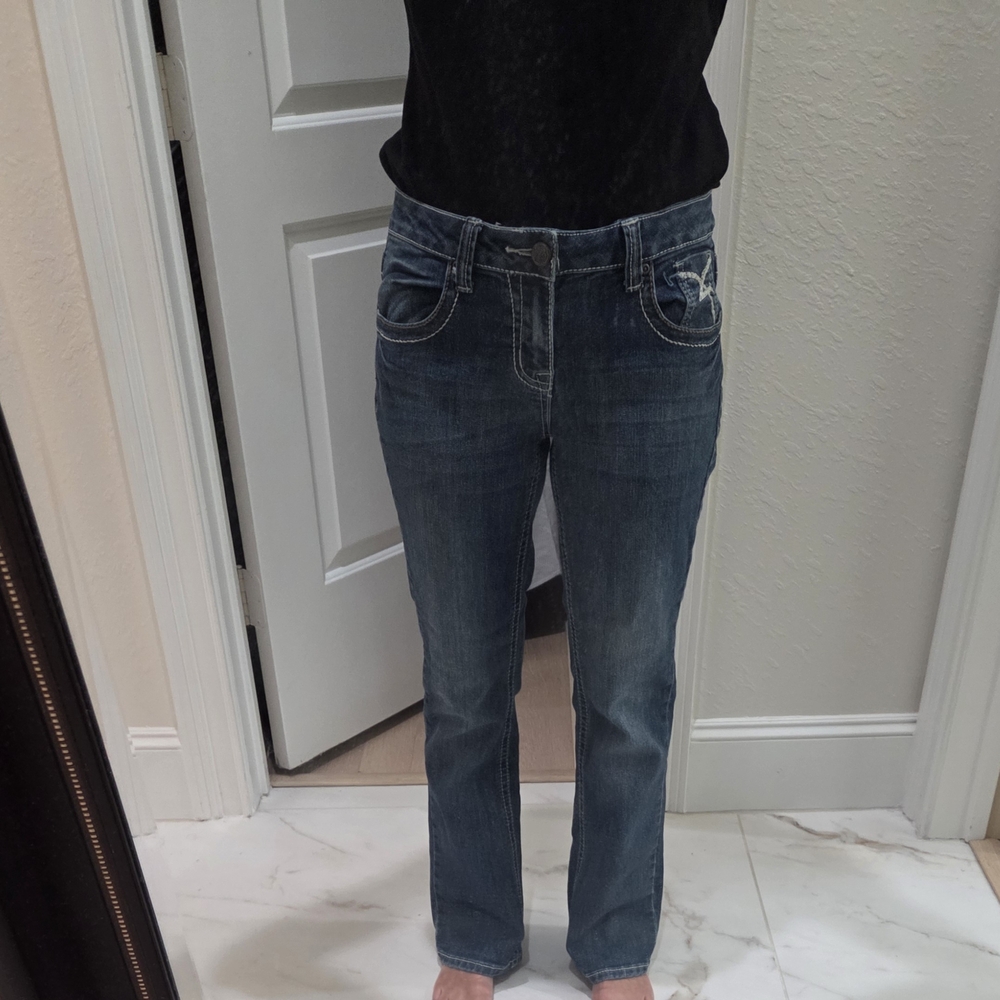 Earl Jeans Dark Blue Straight Leg Women's Jeans